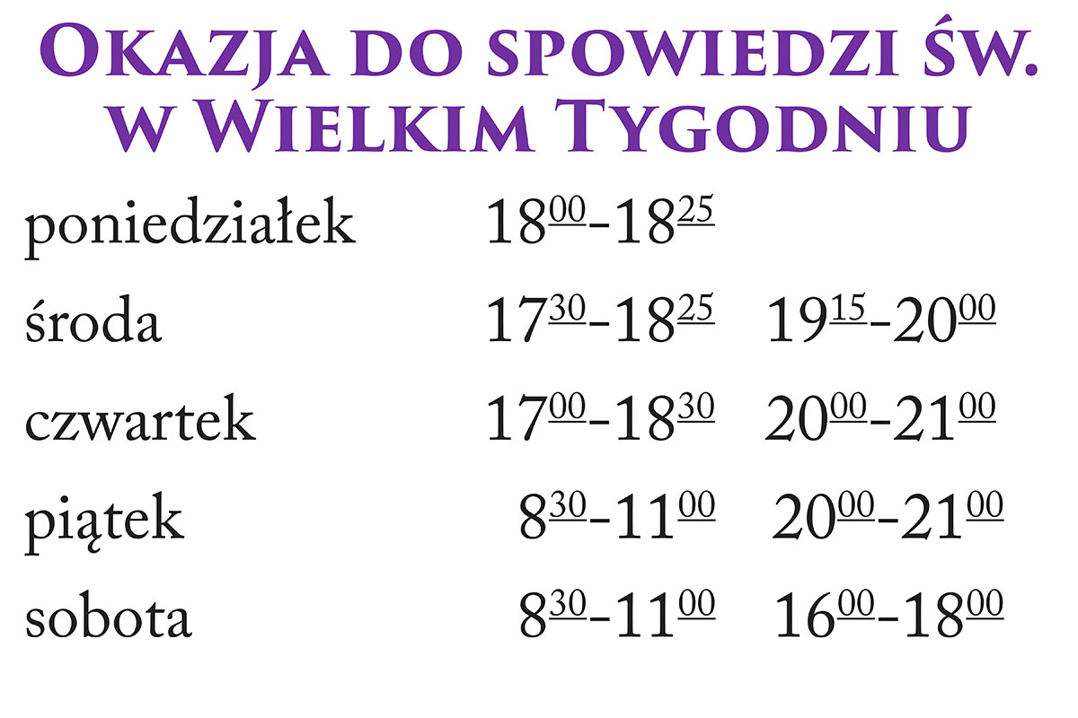 Spowiedz wielkanoc 2025